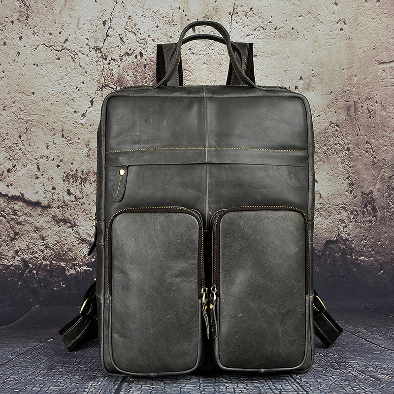 leather shoulder bag youth fashion top leather backpack