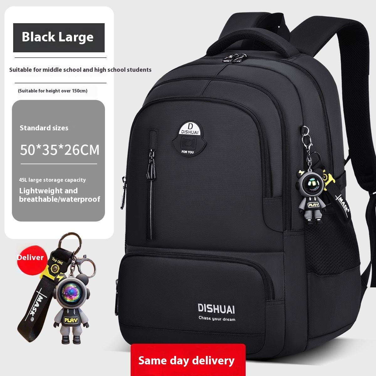 backpack for boys large capacity lightweight