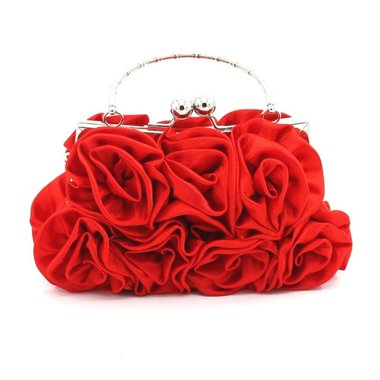 hand held rose bag dinner bag bridal bag