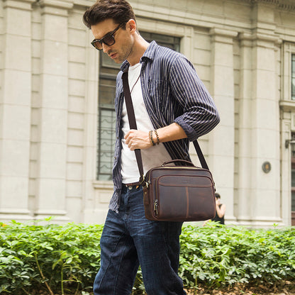 multifunctional leather mens bag