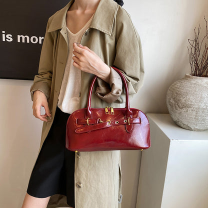 retro portable fashion shoulder bag simple large capacity crossbody bag