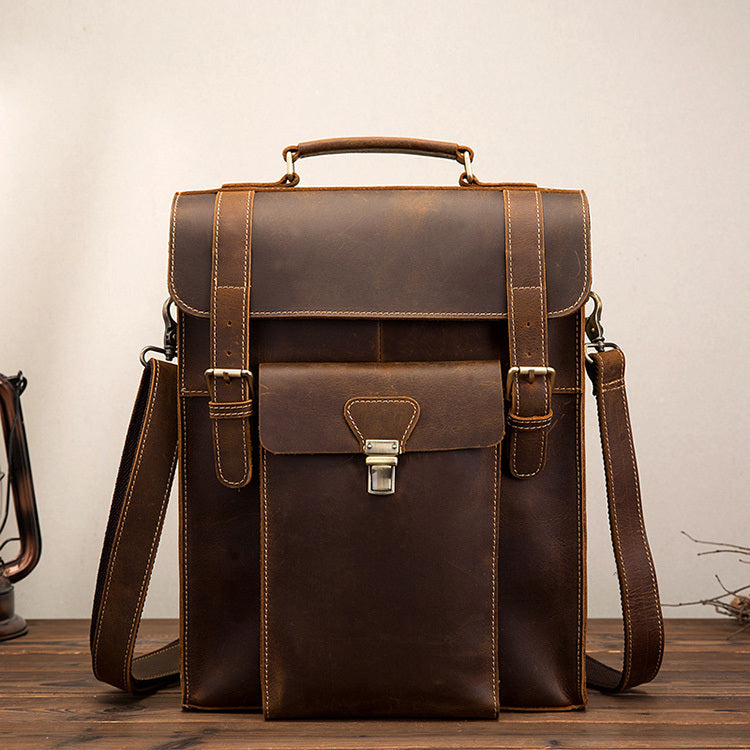 leather backpack men