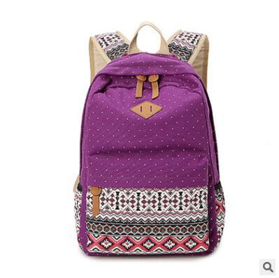 canvas print ms backpack travel casual backpack female laptop bag student bag