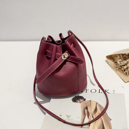 all match lychee pattern bucket bag