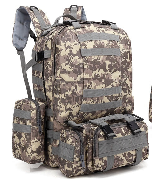 mens travel backpack oxford cloth outdoors backpack army camouflage tactics double shoulder bag mountaineering large combination backpack