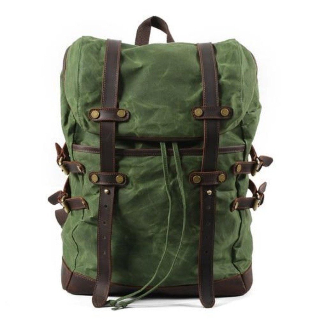 canvas mens bag leisure backpack mens waterproof outdoor travel bag