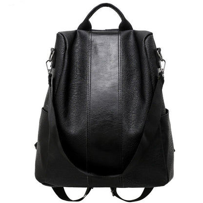 womens solid color large capacity backpack