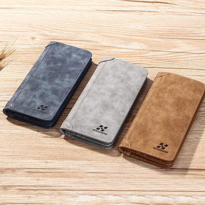 fashionable long mens wallet retro casual