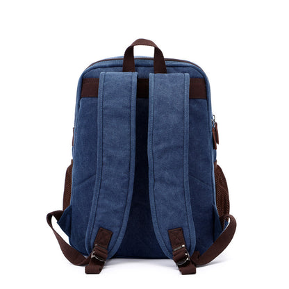 canvas bag retro casual shoulder computer backpack