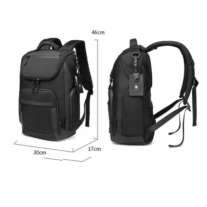 outdoor waterproof computer bag for men business backpack with multiple pocket design