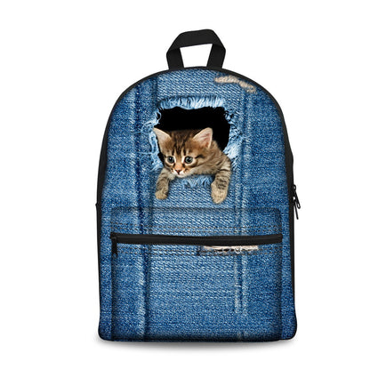 pet photo custom student backpack