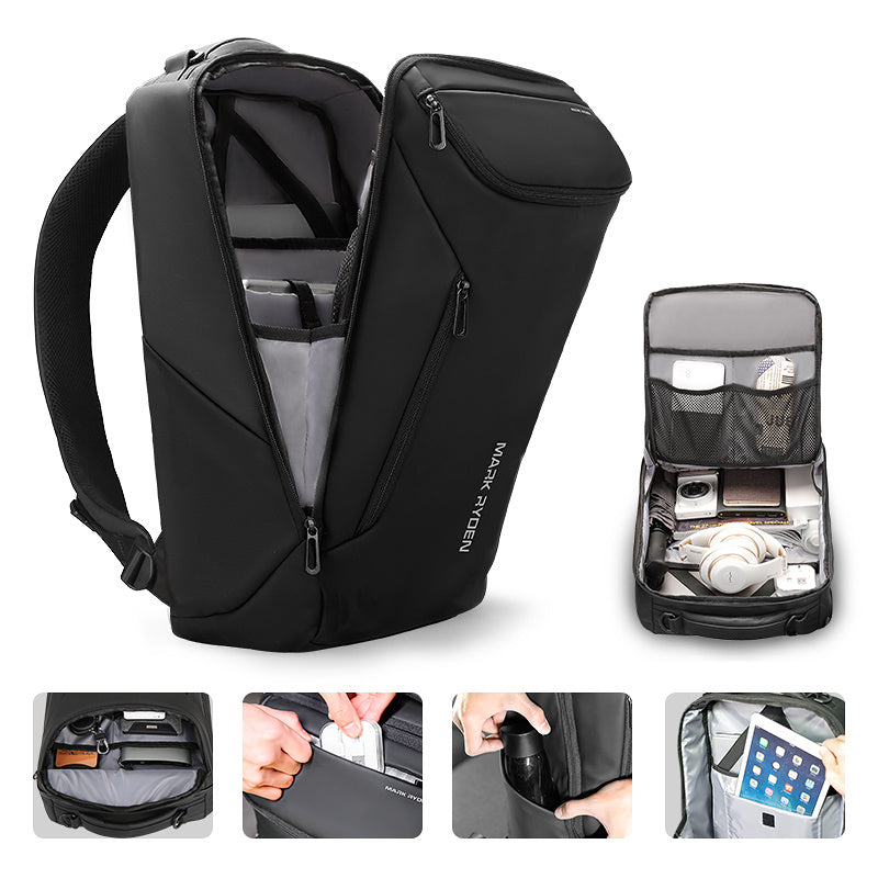 anti thief fashion men backpack multifunctional waterproof laptop bag usb charging travel bag