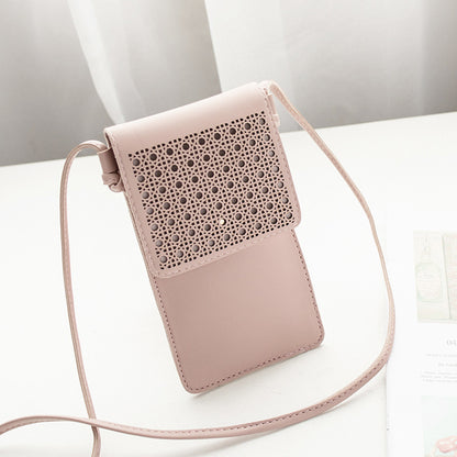cross body mobile phone bag touching screen clear window mini purse cell phone bag pouch din889