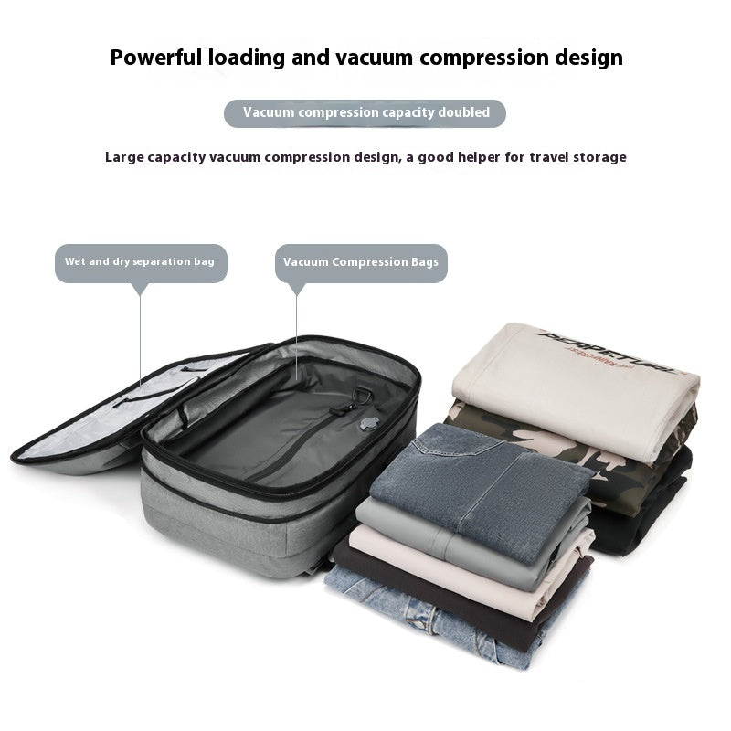 multifunctional travel vacuum compression backpack men