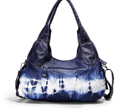 Washed Dyed Shoulder Crossbody Handbag Retro Fashion