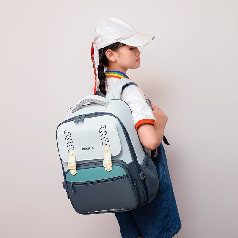 large capacity burden reduction cartoon breathable lightweight childrens backpack