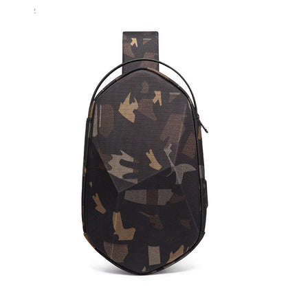 Hard shell polyhedron fashionable men's bag