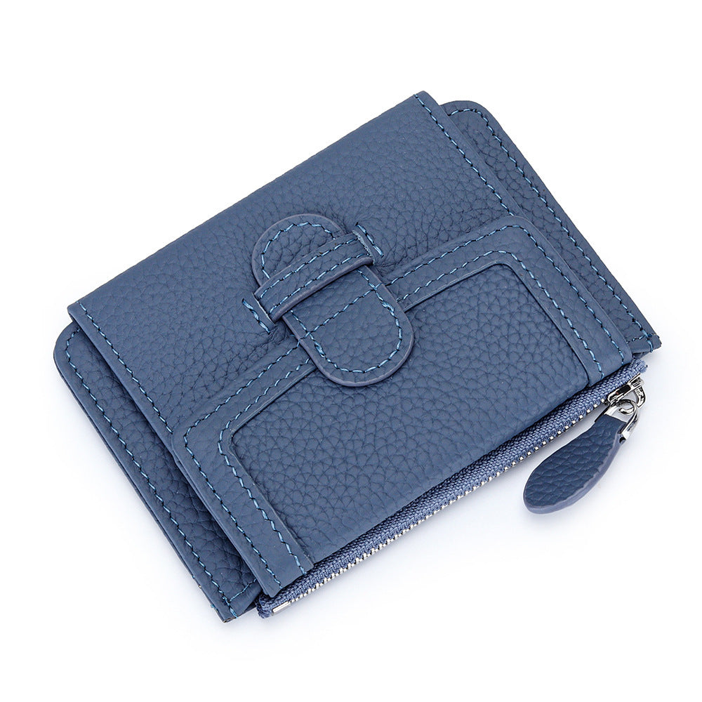 fashion ultra thin multifunctional leather multiple card slots wallet