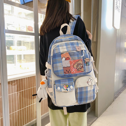girl high school student junior school backpack