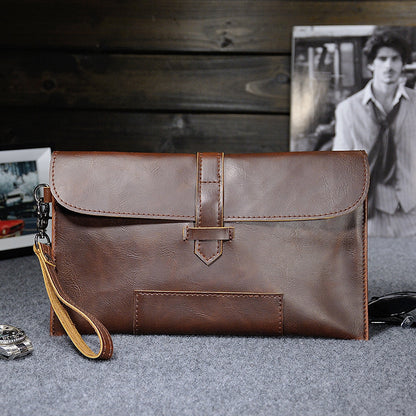 mens retro leather mens clutch