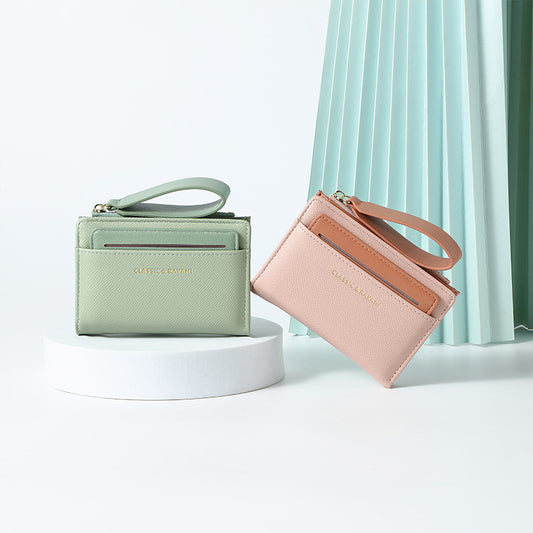 simple elegant solid color wallet for women