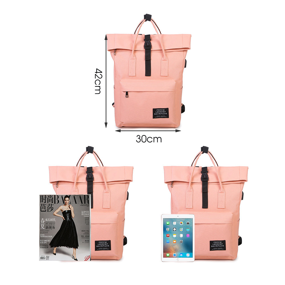 oxford large capacity schoolbag female student usb charging port korean fashion backpack multifunctional outdoor travel bag