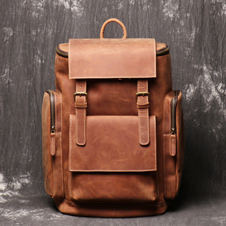 mens backpack crazy horse leather