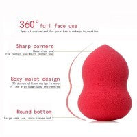 4 pcs bag wet and dry dual cosmetic puff