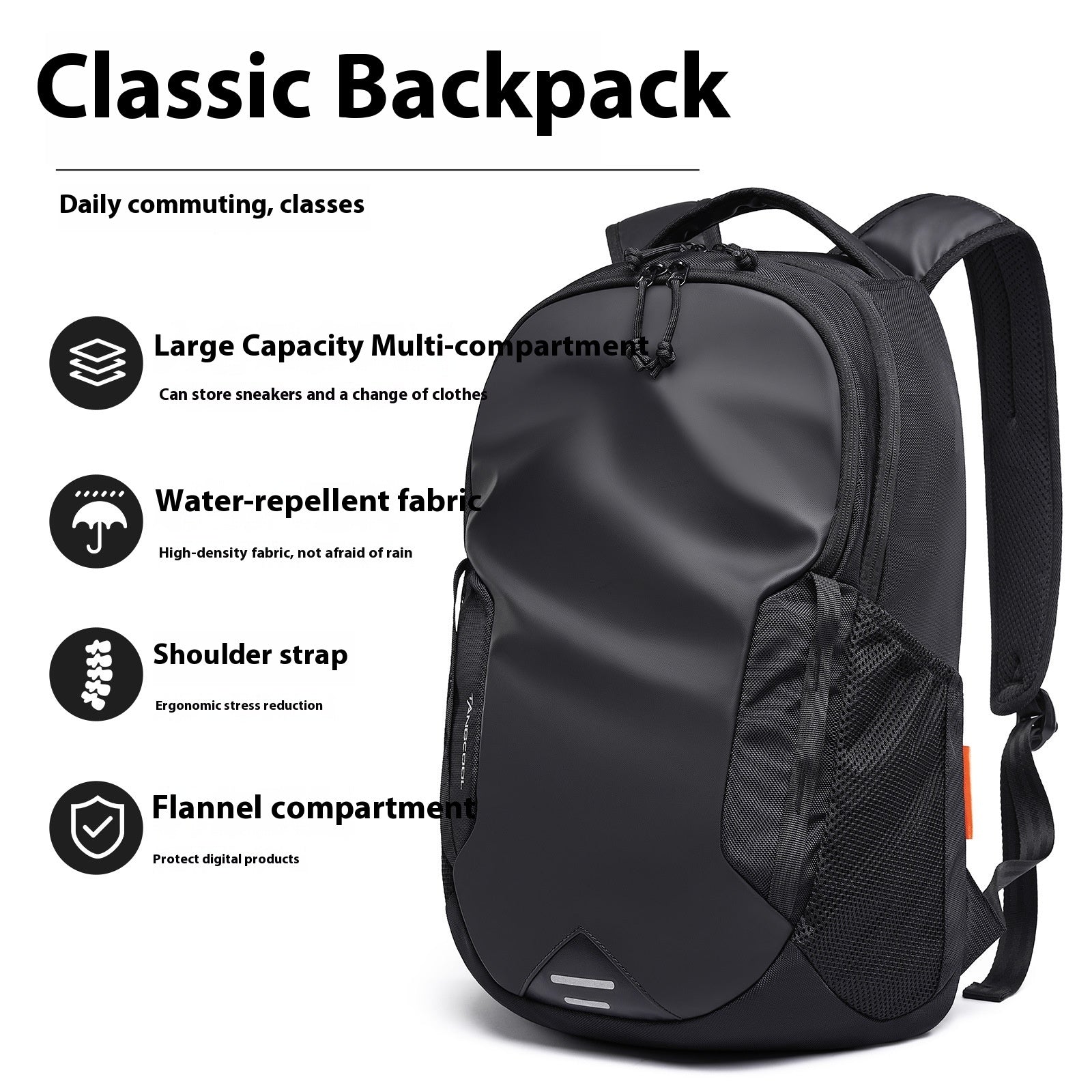 stylish and versatile computer bag student schoolbag daily commuter backpack male