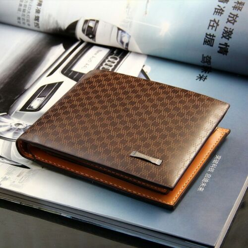 mens wallet multi card slot creative plaid card case