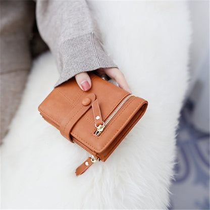 zipper buckle 2 fold clutch