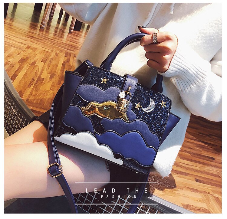 women leather embroidery handbags girl shoulder bags