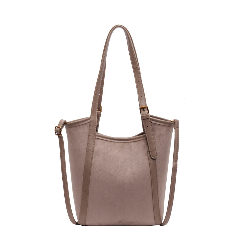 womens casual large capacity retro frosted handbag