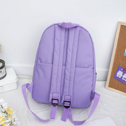 student school bag canvas travel korean backpack