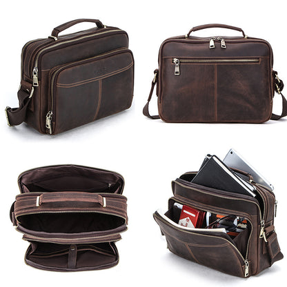 multifunctional leather mens bag