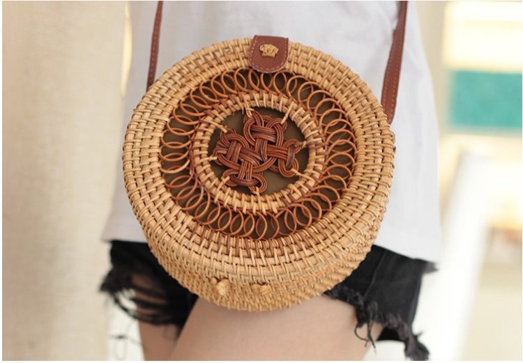 rattan hand woven fine woven bag