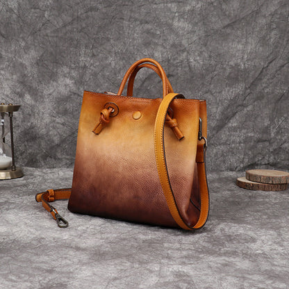 rubbing color leather hand diagonal bag