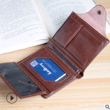 european and american casual mens wallet multi function short wallet