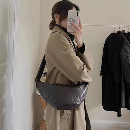 sheepskin dumpling bag fashion genuine leather niche daily shoulder crossbody