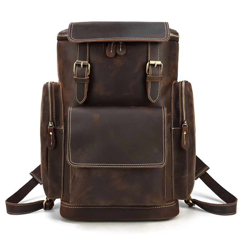 mens leather backpack