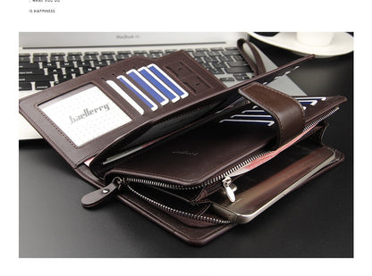 explosion models mens wallet long clutch bag multi function handbag mobile phone bag mens coin purse