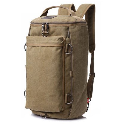 mens canvas multifunctional large capacity backpack