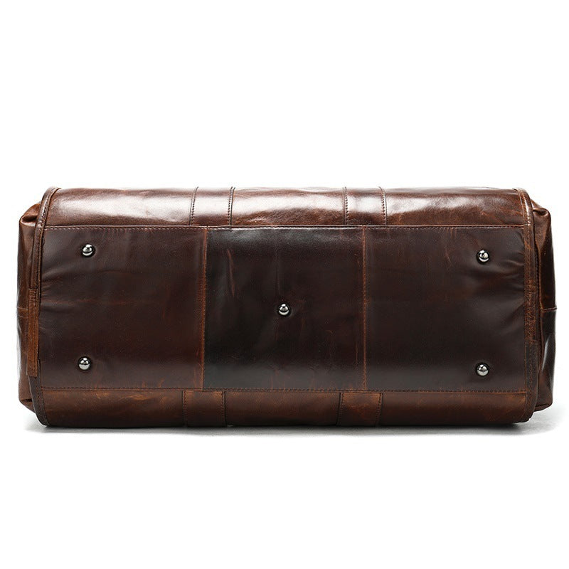 first layer cowhide retro large capacity travel bag