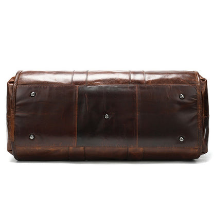 first layer cowhide retro large capacity travel bag