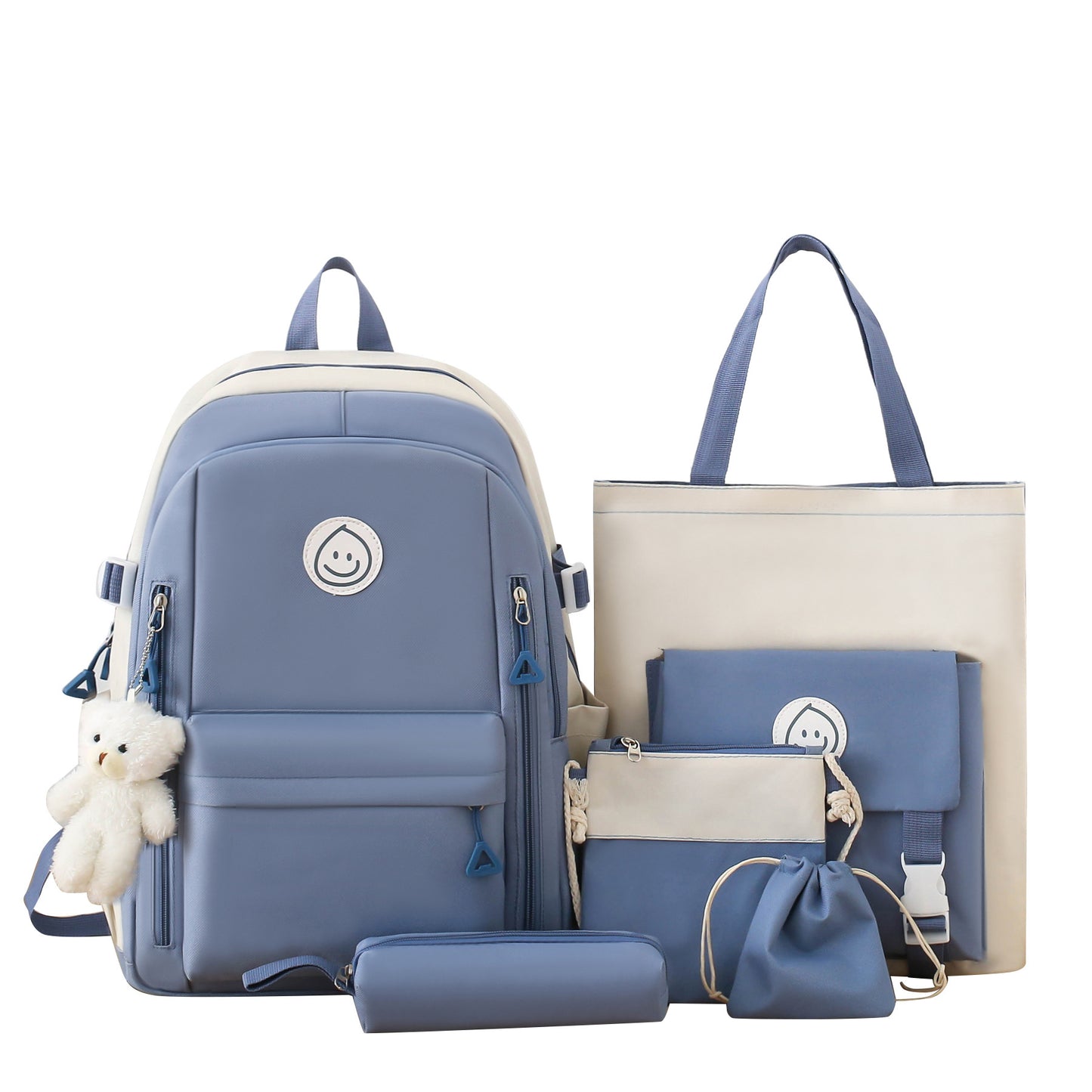 leisure student backpack five piece set