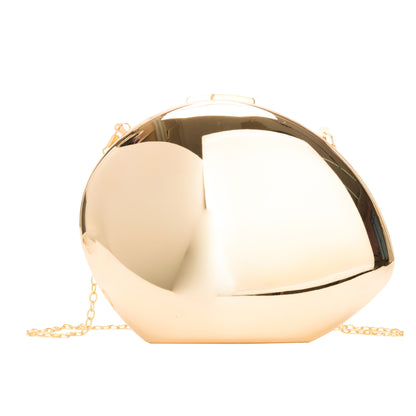 golden acrylic metallic goose egg box banquet clutch