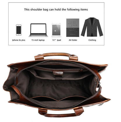 first layer cowhide retro large capacity travel bag