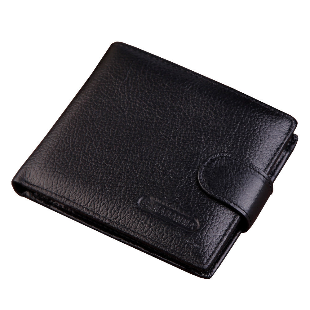 mens wallet short leather foreign trade retro zipper