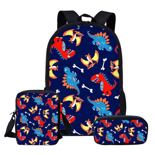 european and american cartoon dinosaur schoolbag