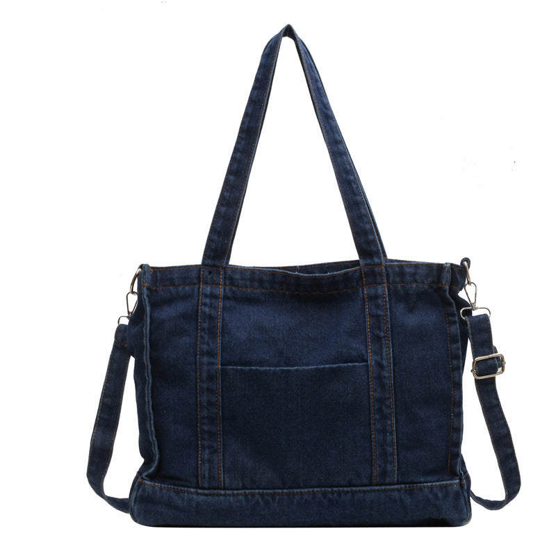 Women's Denim Fashion Large Capacity Shoulder Commuter Handbag